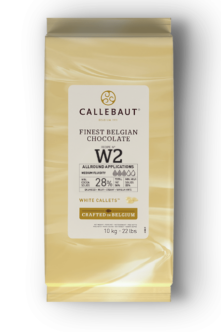 Barry Callebaut W2NV-595 White Chocolate Callets 44lb case