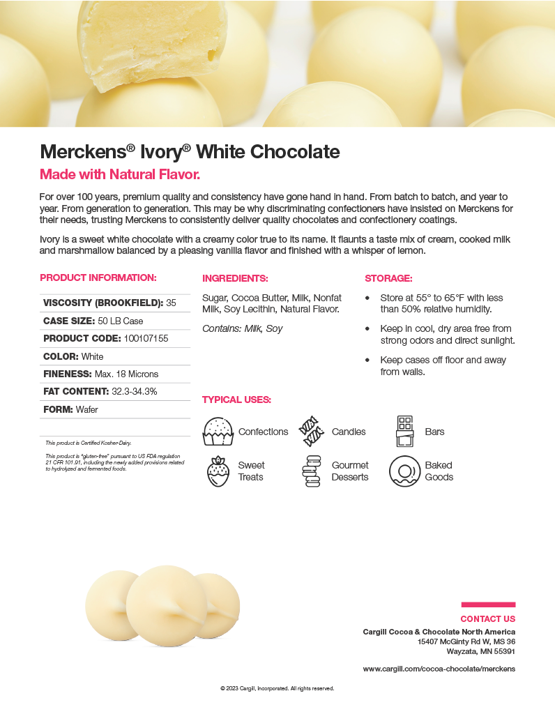 Merckens Ivory Buttons 50lb